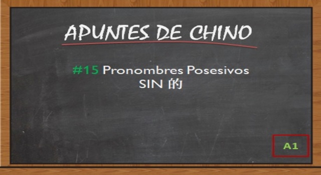 Pronombres Posesivos sin 的 DE