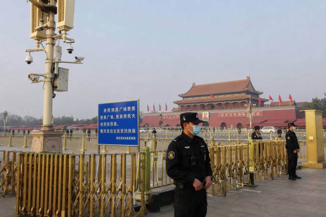 Prohibicion entrar plaza china Tiananmen en Pekin